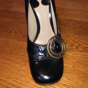 Black Chloe heels with a little bit of gold!